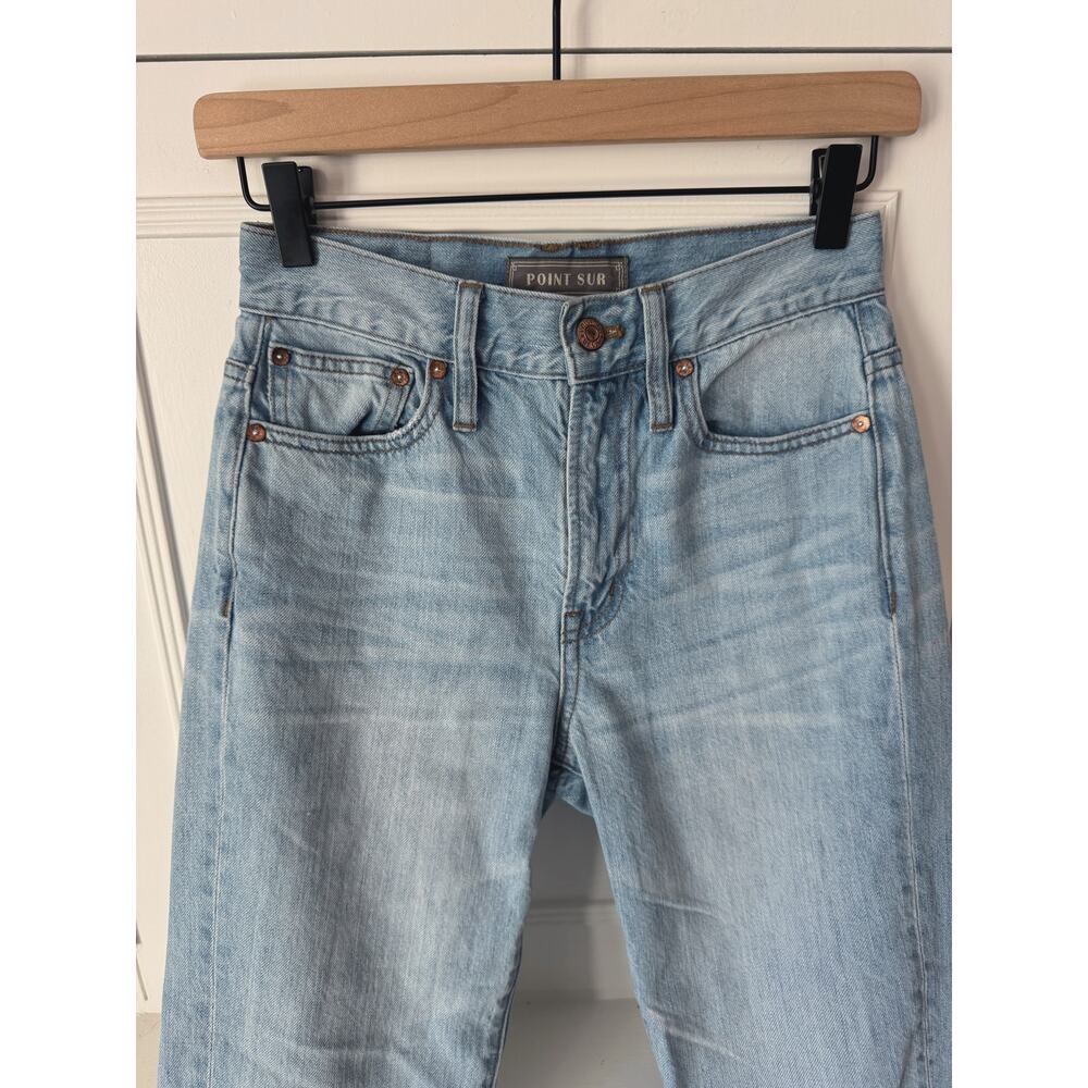 Point Sur - High-Rise Straight Leg Women's Jeans — Light Blue - Picture 4 of 7